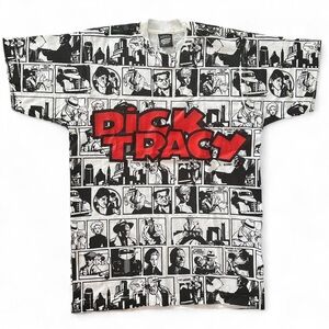 Vintage 1990s Disney Dick‎ Tracy Comic Strip T-Shirt Men’s Medium Single Stitch